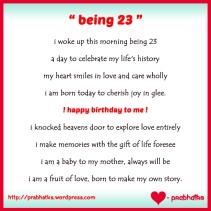 being 23