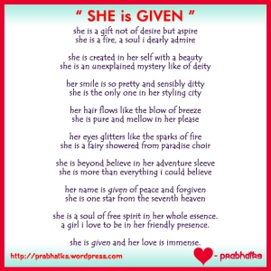 she is given