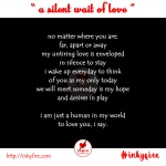 a silent wait of love