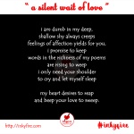 a silent wait of love